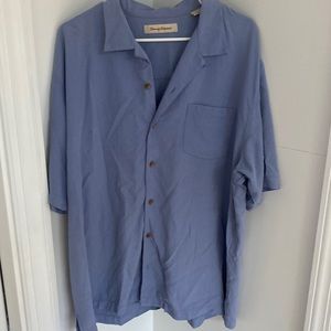 Men’s Tommy Bahama Blue Silk Button Down XL